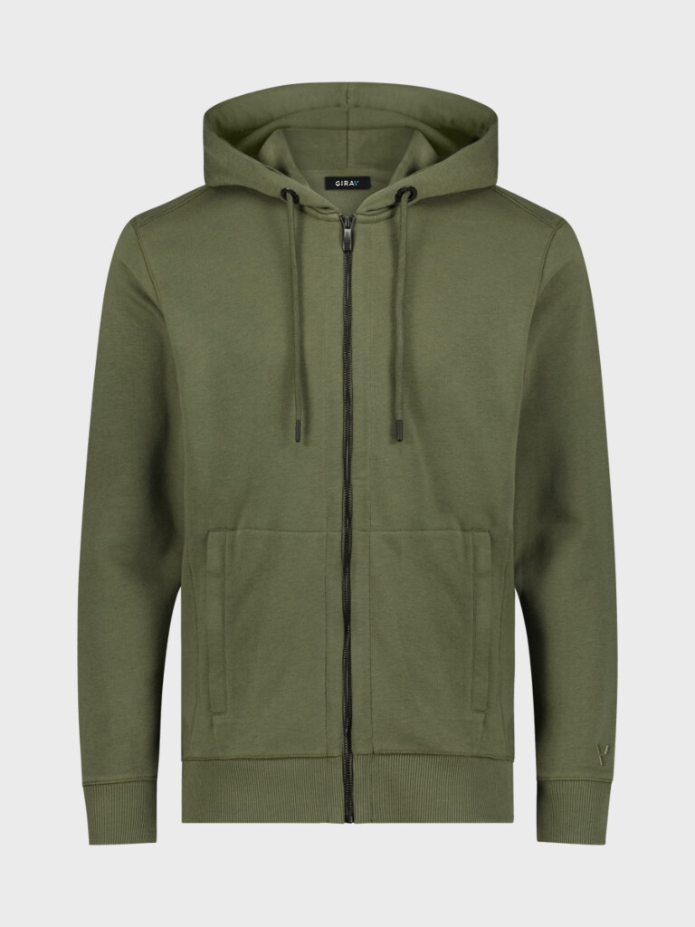Zip up hoodie Color dark green - RESERVED - 8613N-79X